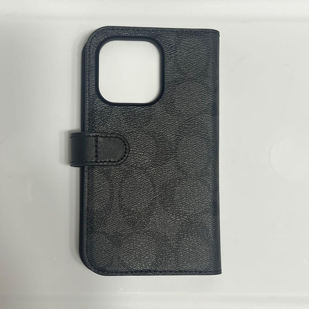 COACH iPhone14PROケース フォリオ・シグネチャー キャンバス