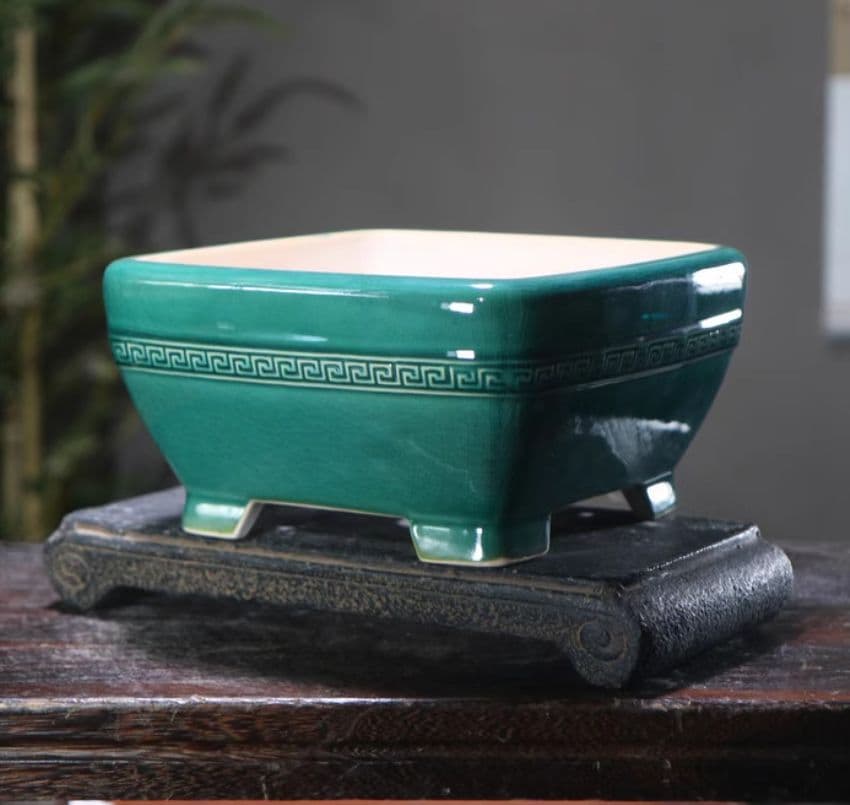 盆栽鉢 青磁鉢 山野草鉢 多肉植物 植木鉢 小品大品盆栽鉢 陶器鉢置物