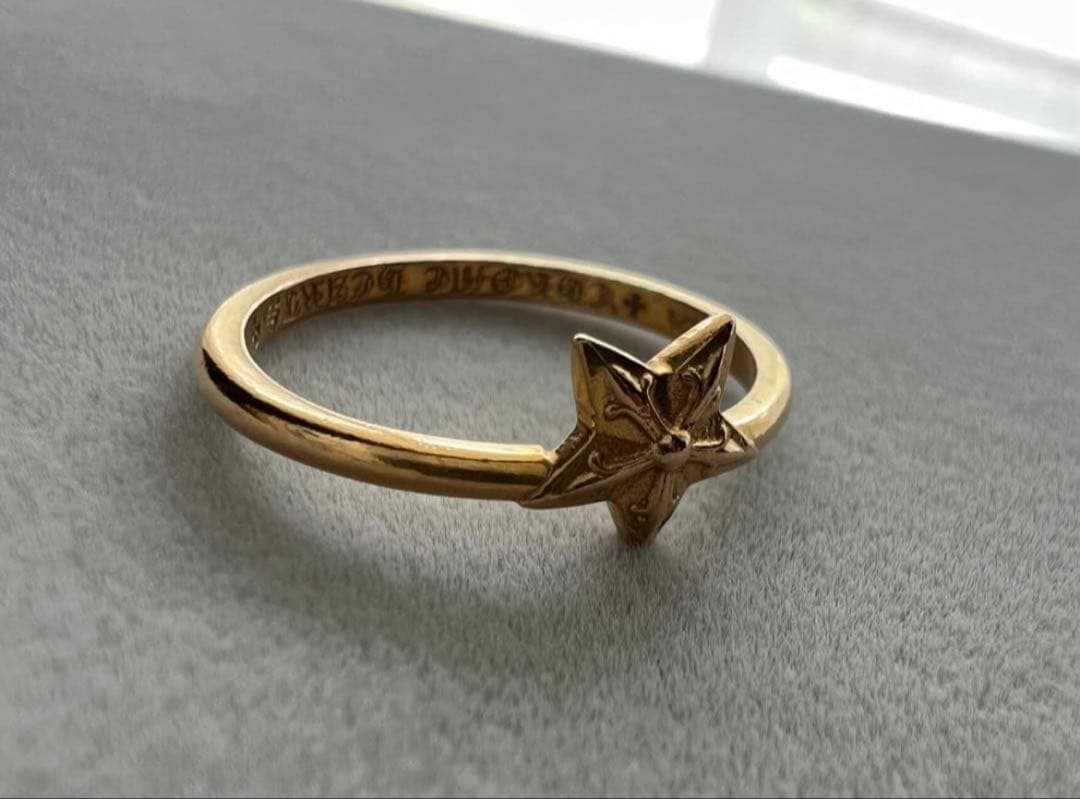 鑑定済みクロムハーツ 22K BUBBLGM STAR/22Kバブルガムスター