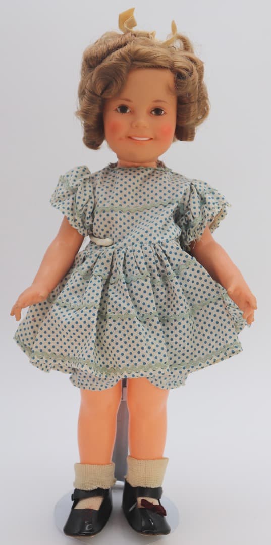 ビンテージ、シャーリー・テンプル人形 ポルカドットのドレス IDEAL