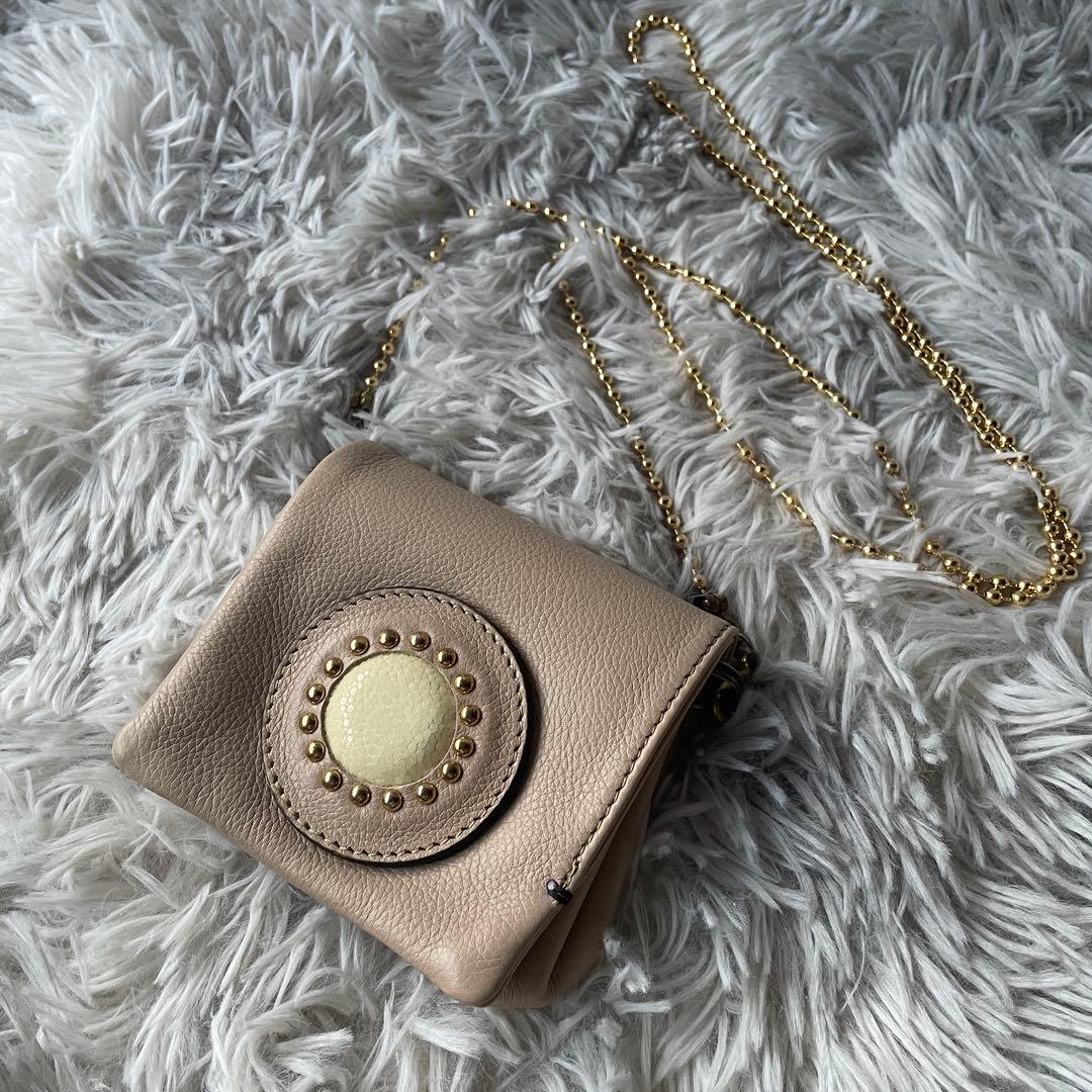 【未使用級】モキップ ミニパース ショルダーウォレット ガルーシャ