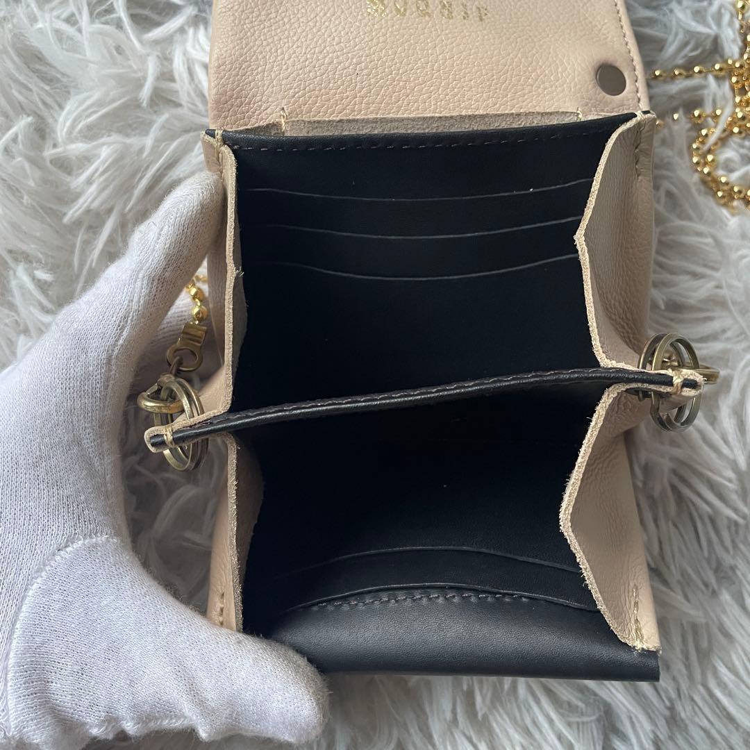 【未使用級】モキップ ミニパース ショルダーウォレット ガルーシャ