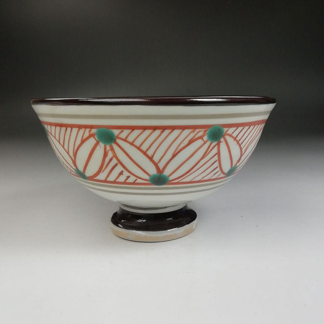 Ｗ８３　茶碗　『赤絵茶碗』『日吉窯　加藤丈佳 造』　共箱　抹茶碗　茶道具