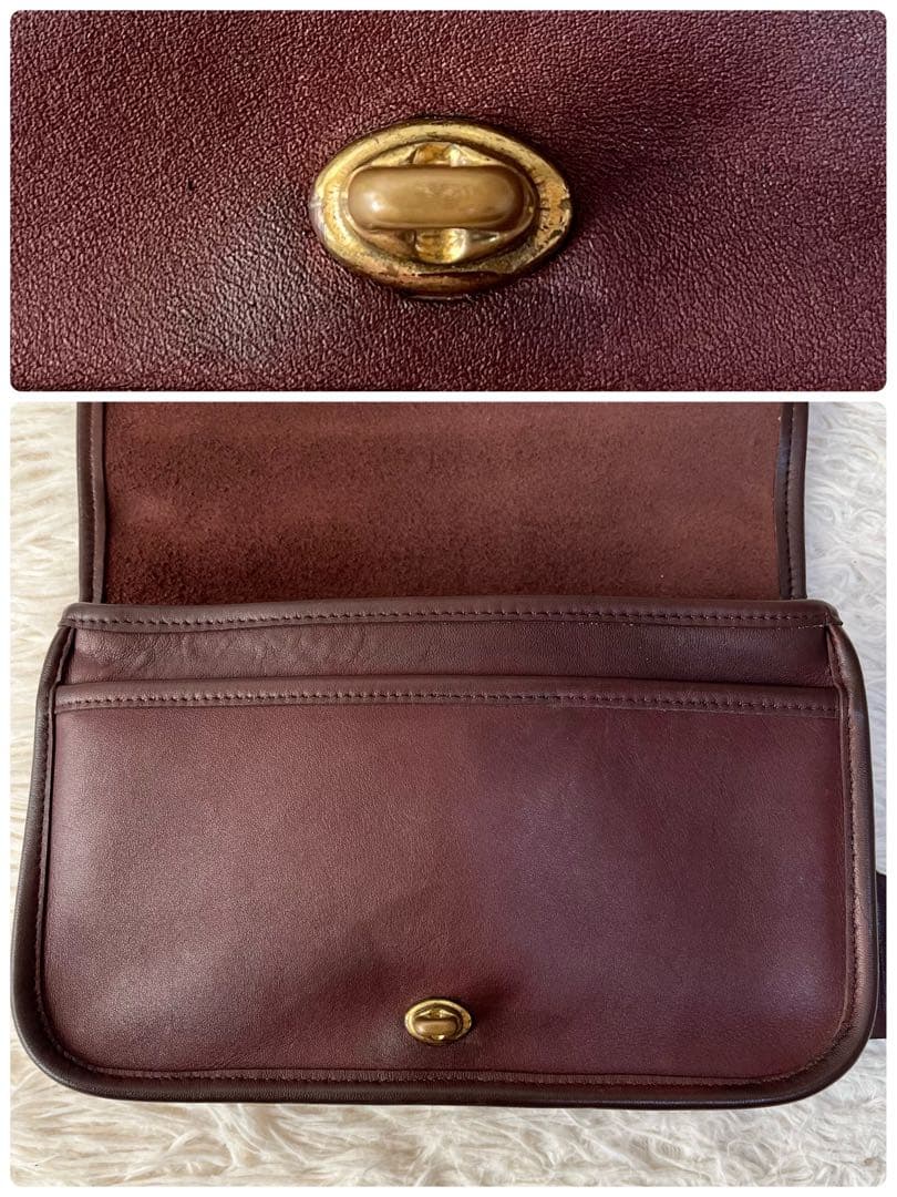 【美品】オールドコーチ　9755 USA製 グラブタンレザー　ショルダーバッグ