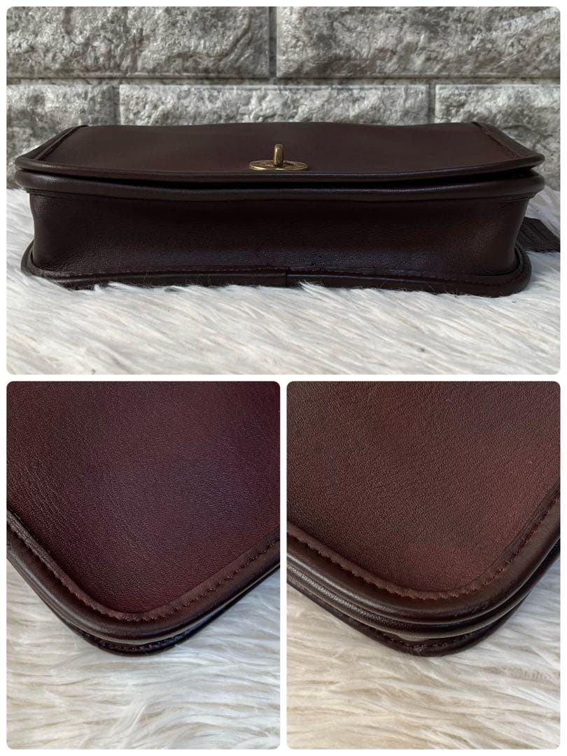 【美品】オールドコーチ　9755 USA製 グラブタンレザー　ショルダーバッグ