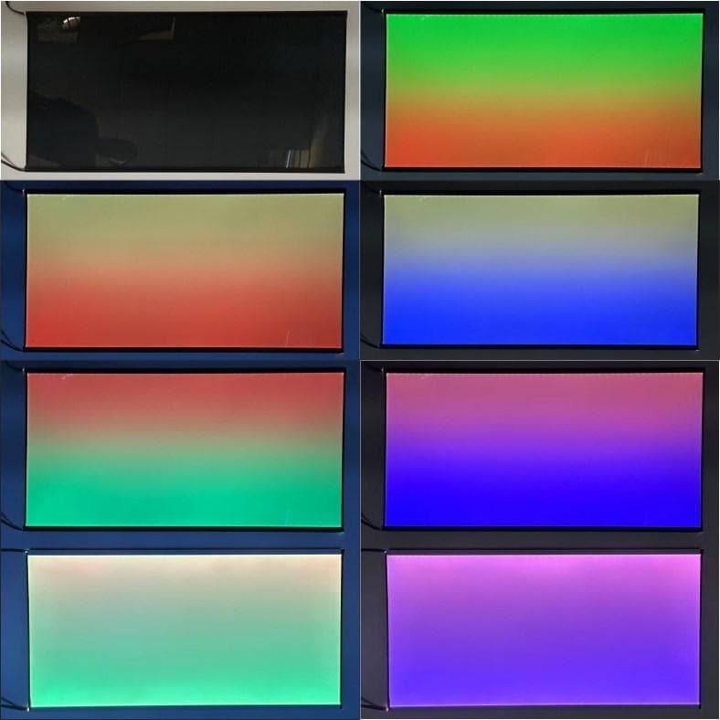 【b2l30】2色カラーLEDライトスクリーン OFF黒 30cm x 30cm