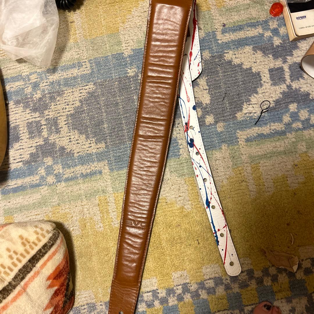 Evo Straps 本革ストラップ ブラウン/白