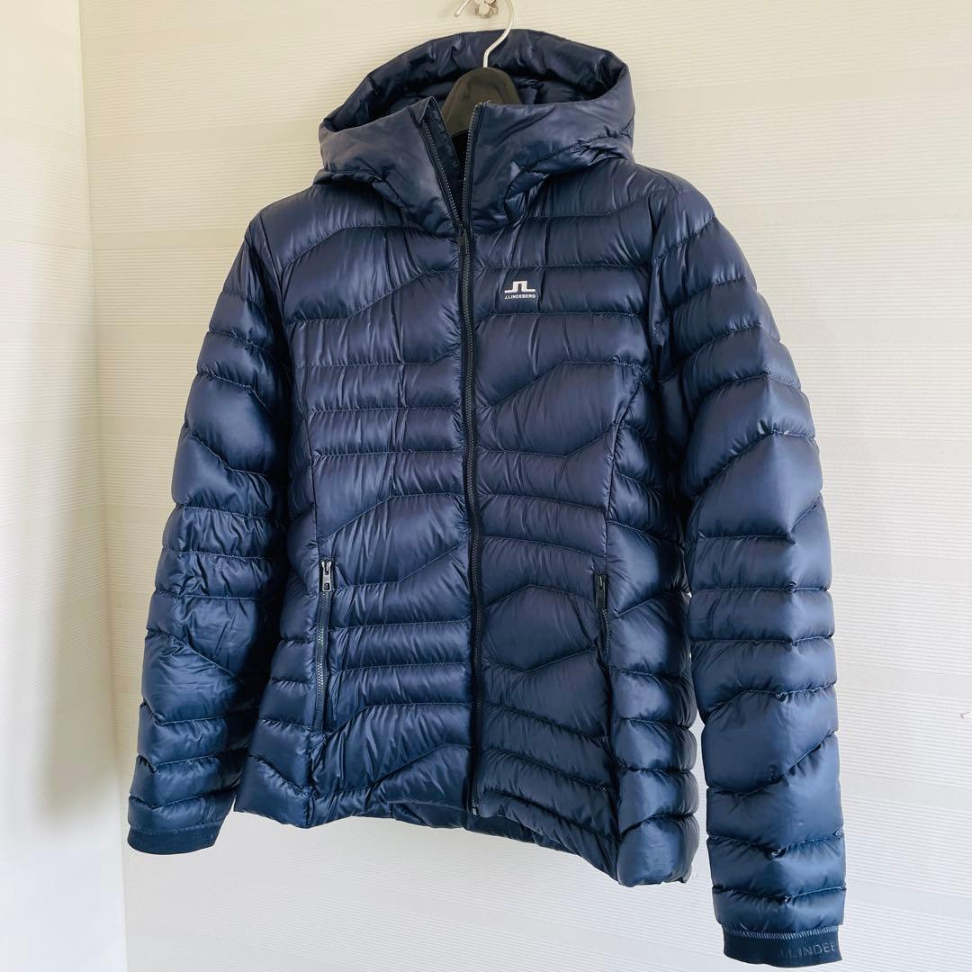 【美品】J. LINDEBERG 軽量ダウンジャケット　ネイビー