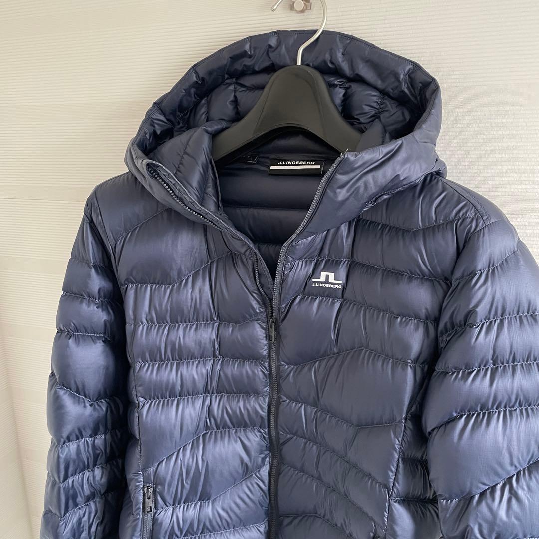 【美品】J. LINDEBERG 軽量ダウンジャケット　ネイビー