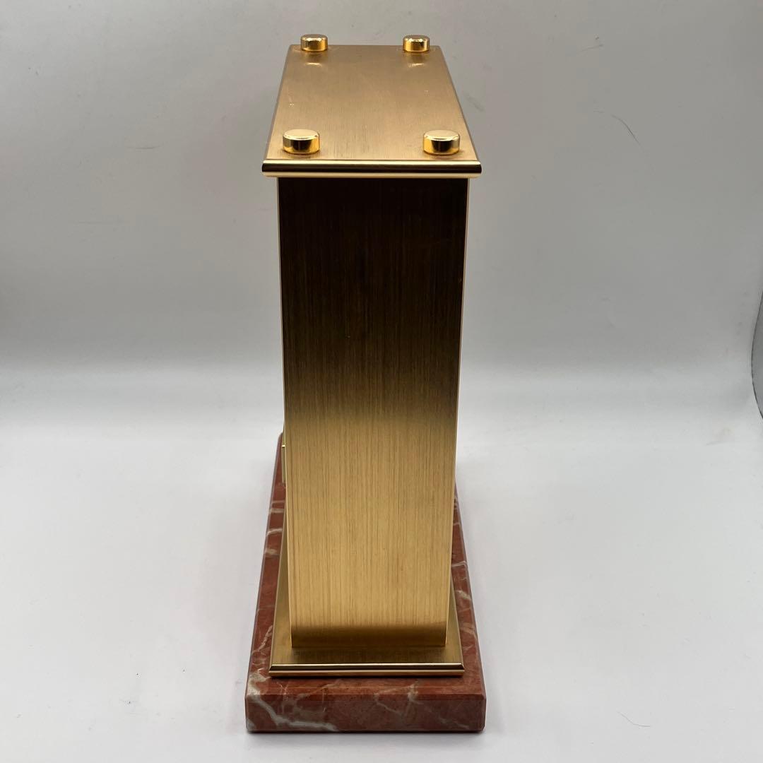 ☆美品☆ WAKO ワコー 置き時計 HW8090G 大理石ゴールド 可動品