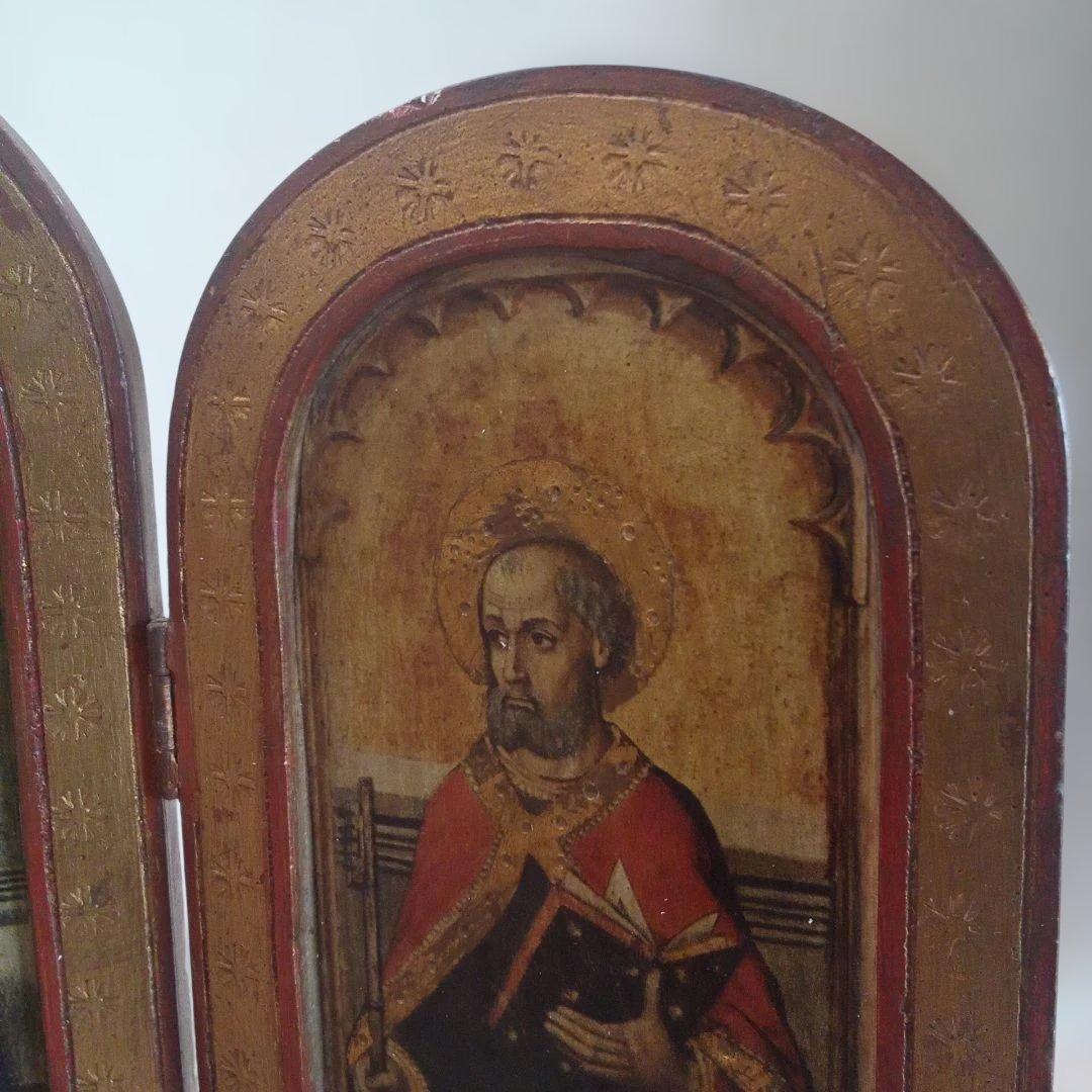 祭壇画 トリプティック 　イタリア土産品ビンテージ