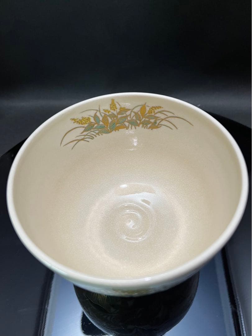 清閑寺杉田祥平　色絵春の花画茶碗