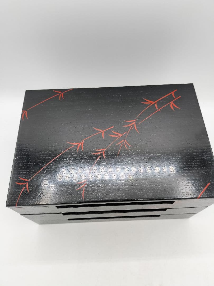 c755 菓子器 鵬雲斎好 三段田楽 京塗 北村葵春 木箱 茶道具 古物