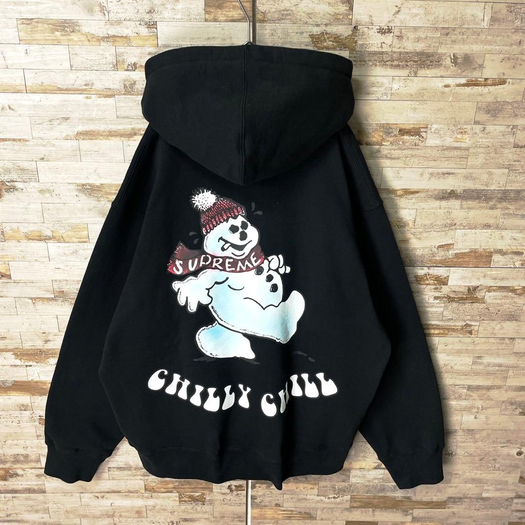 3307 U【極美品】シュプリーム☆スノーマン パーカー パーカー ブラック
