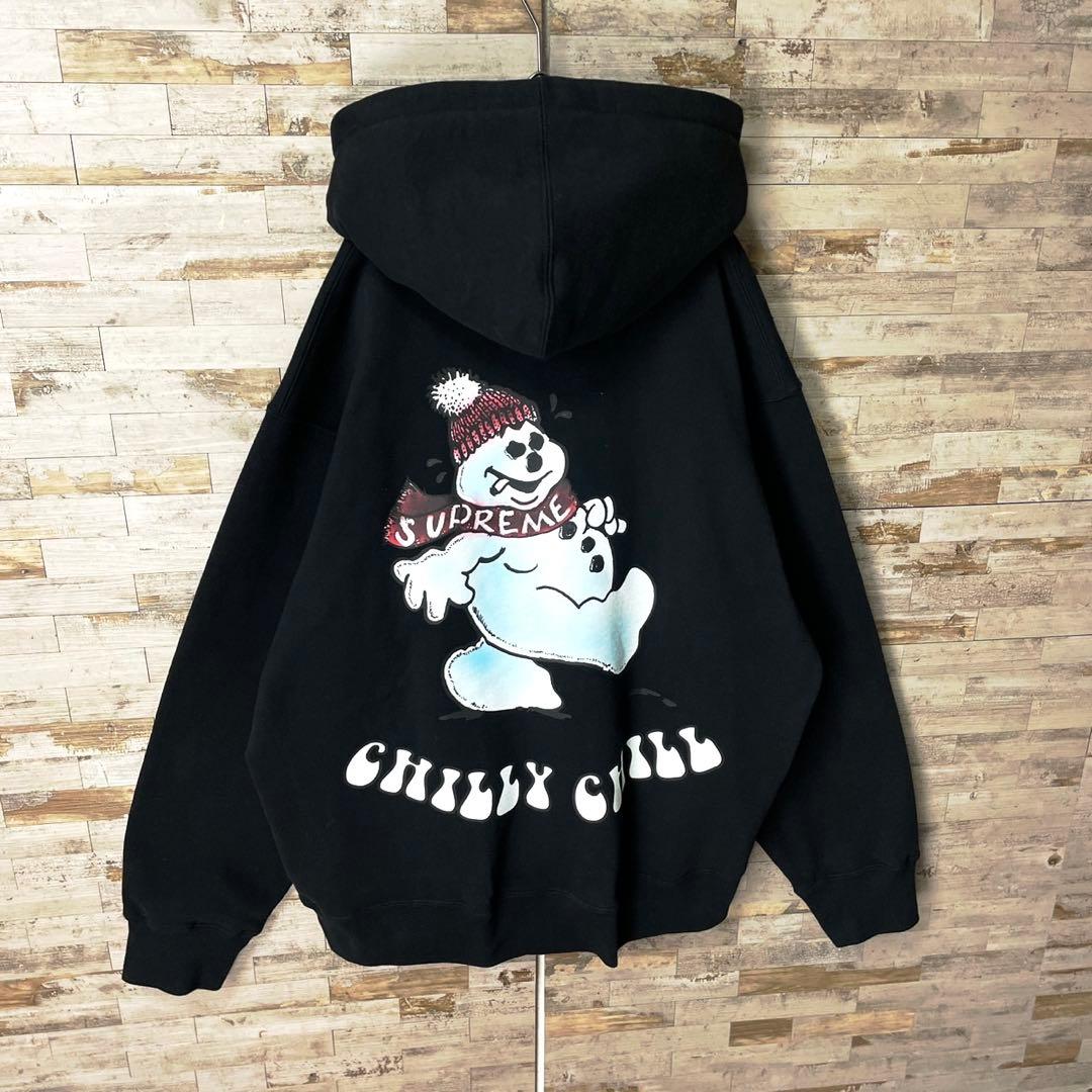 3307 U【極美品】シュプリーム☆スノーマン パーカー パーカー ブラック