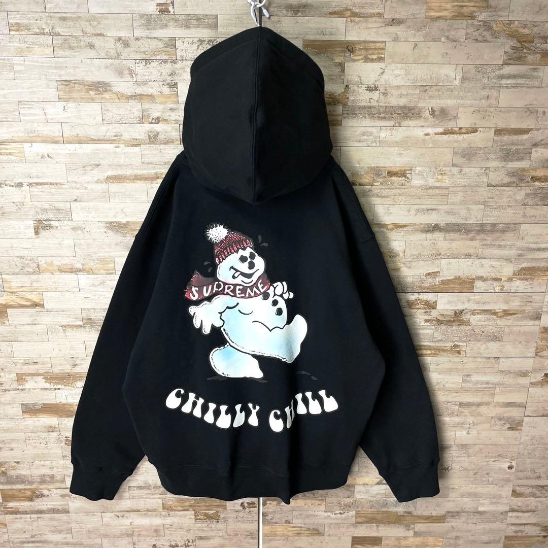 3307 U【極美品】シュプリーム☆スノーマン パーカー パーカー ブラック