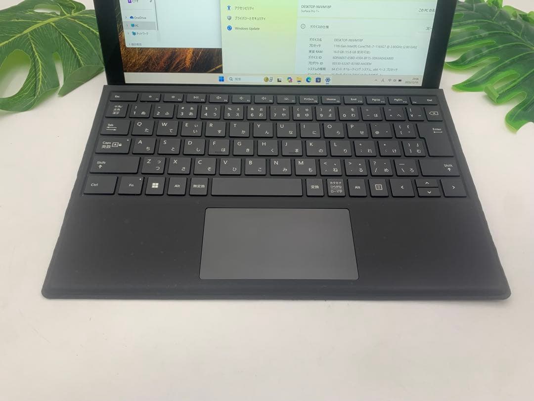 Windowsノート本体 Surface Pro 7+ i7 1165G7 CPU2.80GHz/16GB