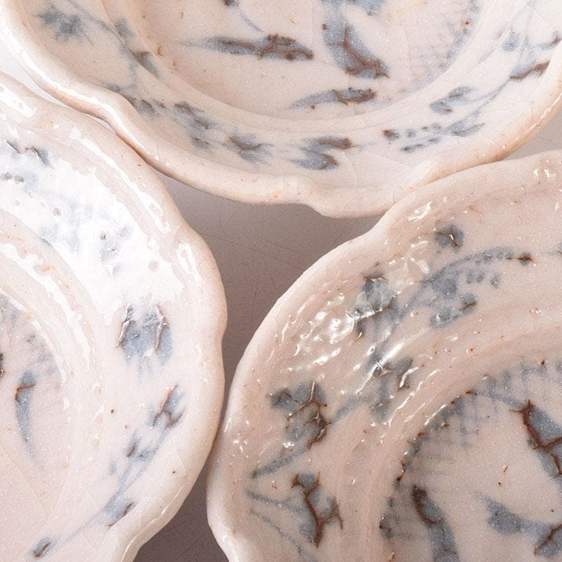 和食器　美濃焼　陽山窯　三代　水野雅之作　志野向付　五客揃　共箱　VR8272H