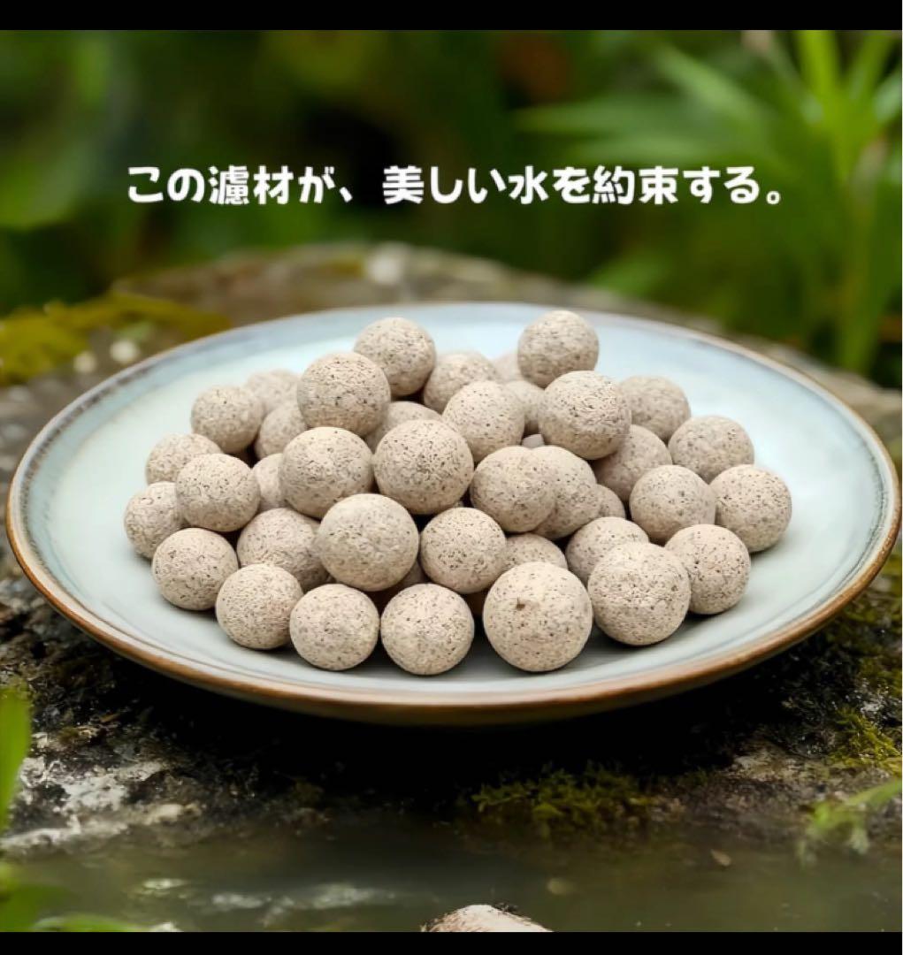 20kg高性能濾過材大増量　専用メッシュ1枚付き　多孔質人気パワーボールろ材