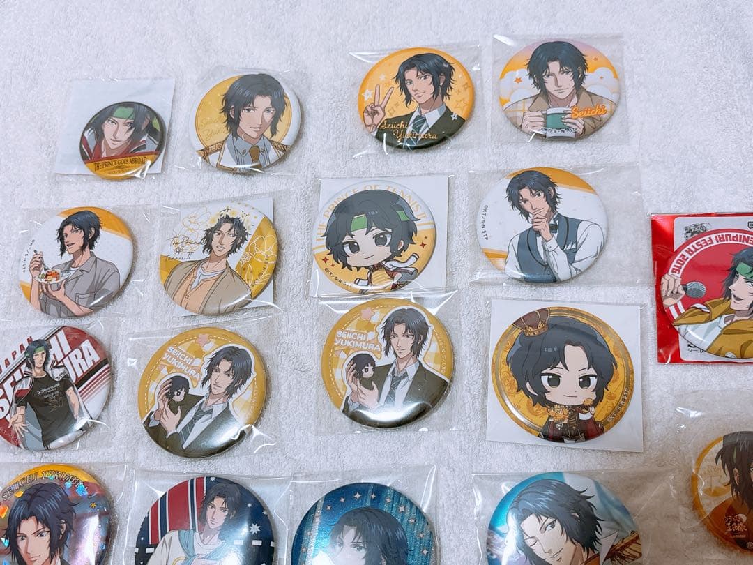 テニスの王子様　幸村精市　缶バッジ　グリッター　テニプリ　テニフェス