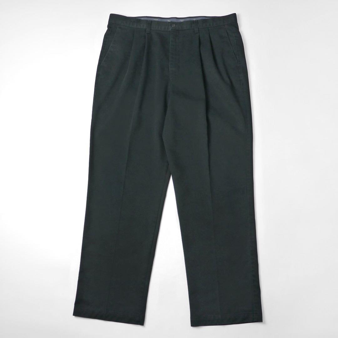 USA製ビンテージ リーバイス ドッカーズ ツータックパンツ チノパン黒ブラック