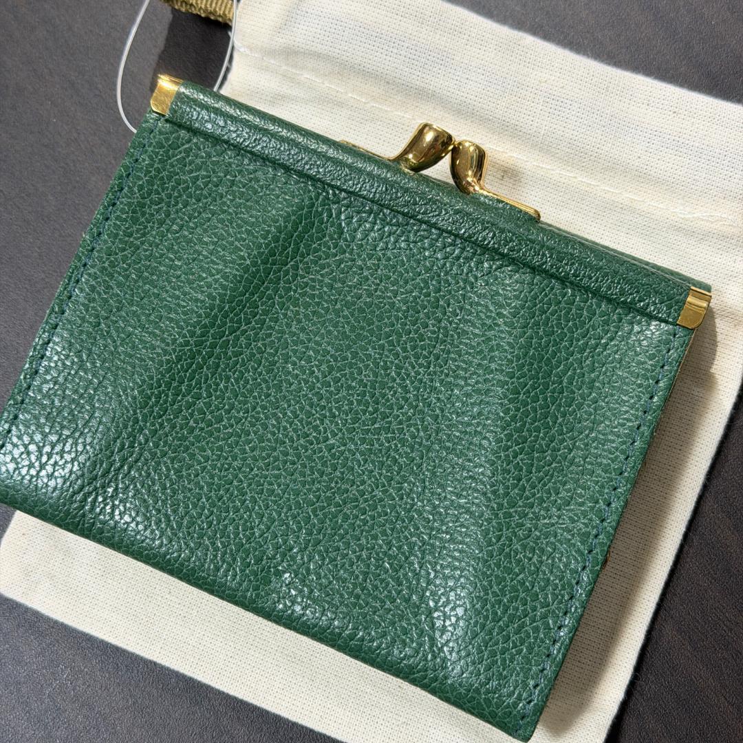 【新品未使用】イルビゾンテ 二つ折り がま口 財布 グリーン