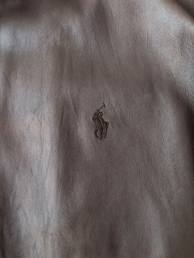 希少 Sサイズ ラルフローレン ポニー刺繍 レザージャケット スイングトップ