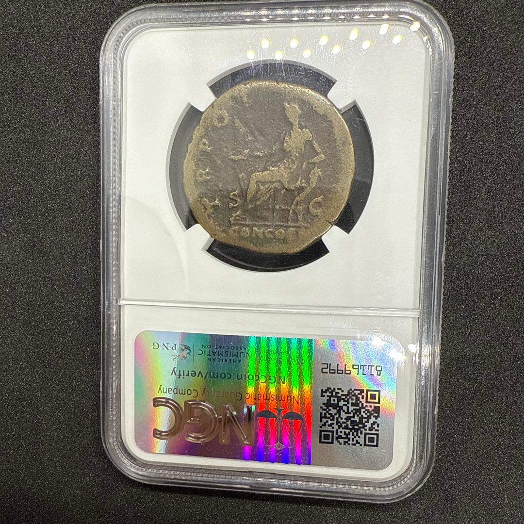 ローマ帝国 アエリウス・カエサル AD136-138 NGC鑑定済み 古代