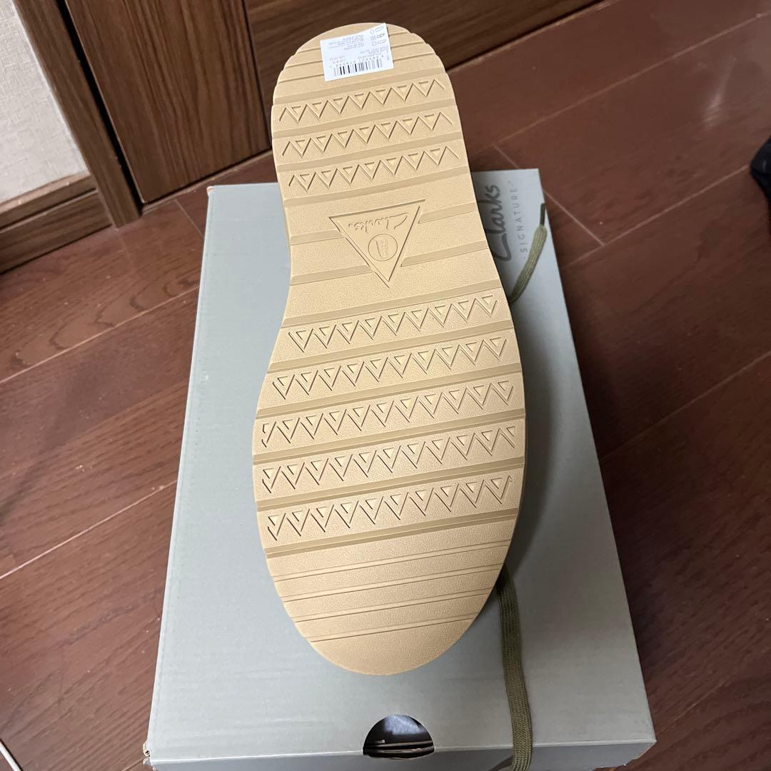 Clarks オリーブ スエード デッキシューズ