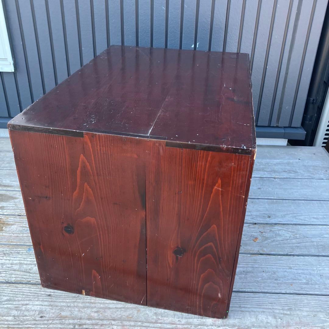 北欧レトロ ヴィンテージ 古家具 書類棚 整理棚 木製チェスト 11杯 箪笥