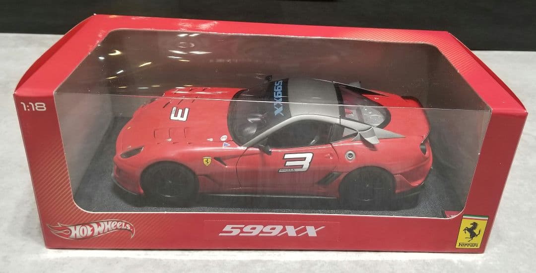 【レア美品】1/18 マテル フェラーリ 599XX 　ホットウィール