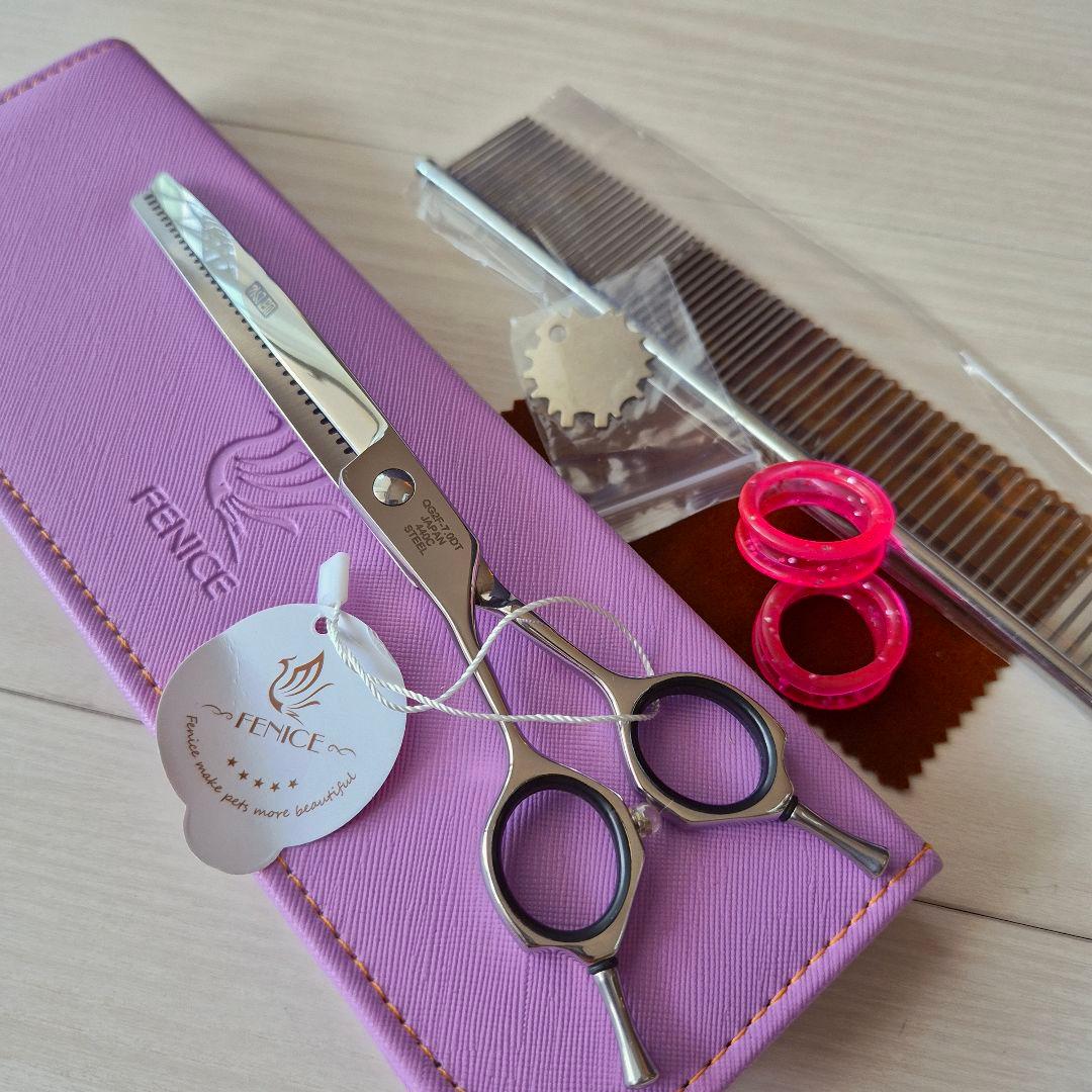 新品★フェニーチェ左利き用 カーブセニングシザー★50%★7in