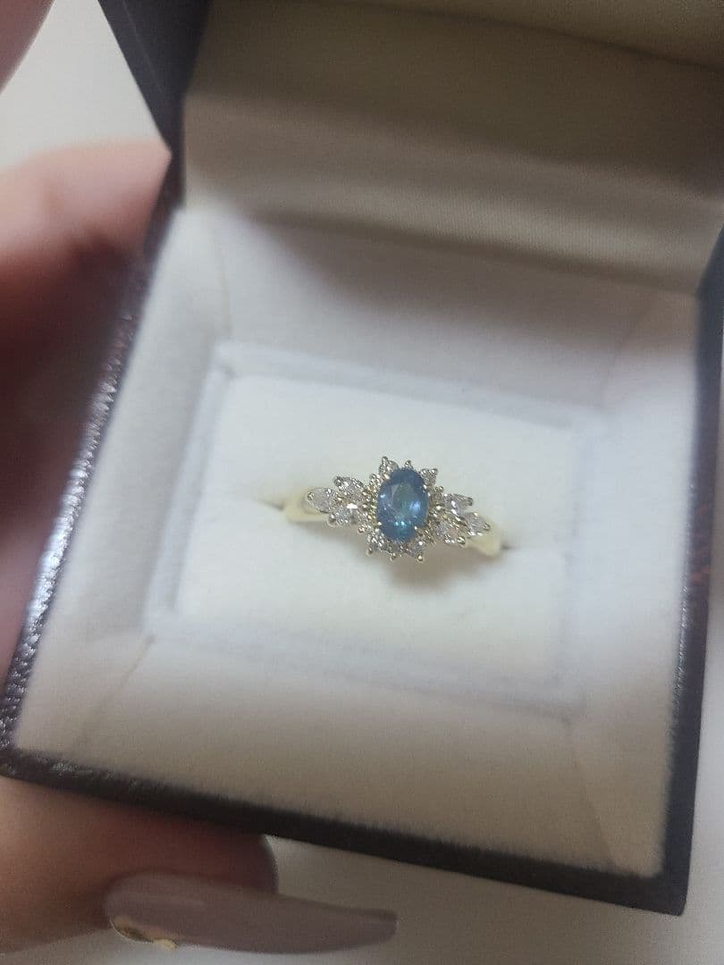 とらさま専用❤️濃色エイトリータ❤️パライバトルマリン　非加熱　リング　k18