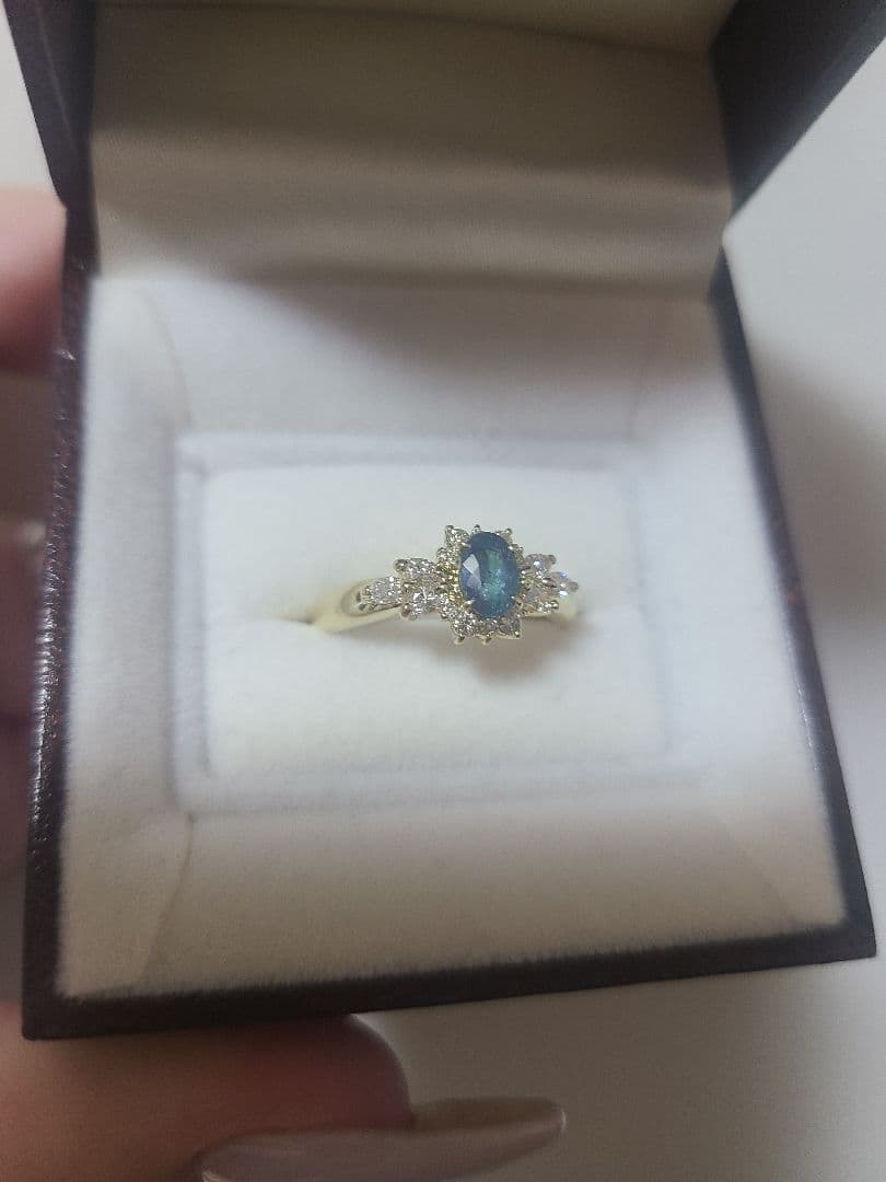 とらさま専用❤️濃色エイトリータ❤️パライバトルマリン　非加熱　リング　k18