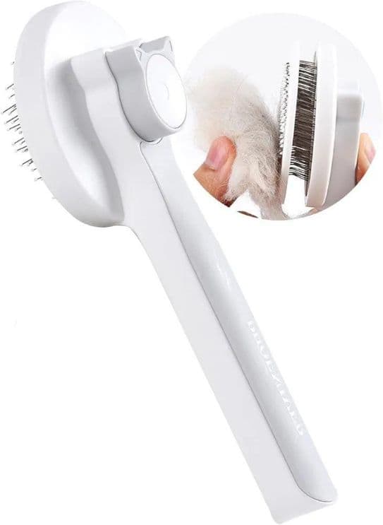 猫ブラシ 犬ブラシ ペットブラシ【獣医監修】 猫グッズ 毛取り 長毛 グレー