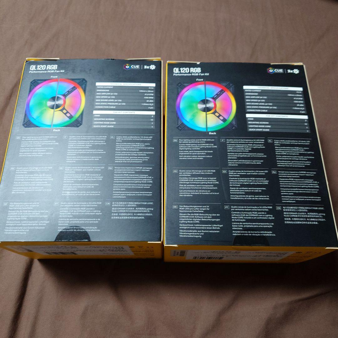 Corsair QL120 120㎜ 3連ファン×2 CO-9050098-WW
