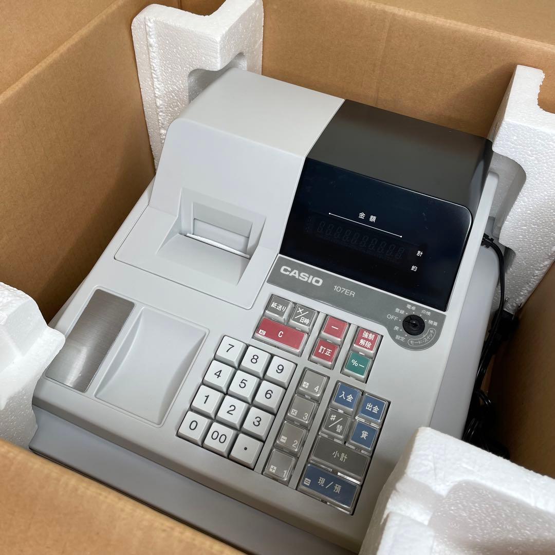 【美品・動作品】 CASIO 電子レジスター 107ER 鍵 取扱説明書付