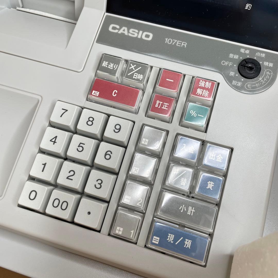 【美品・動作品】 CASIO 電子レジスター 107ER 鍵 取扱説明書付