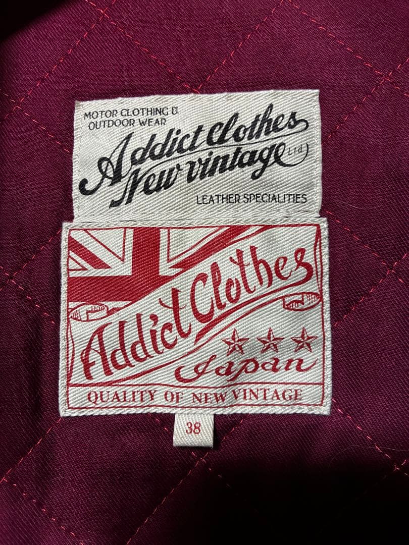 ADDICT CLOTHES ディアスキン シングルライダース　38