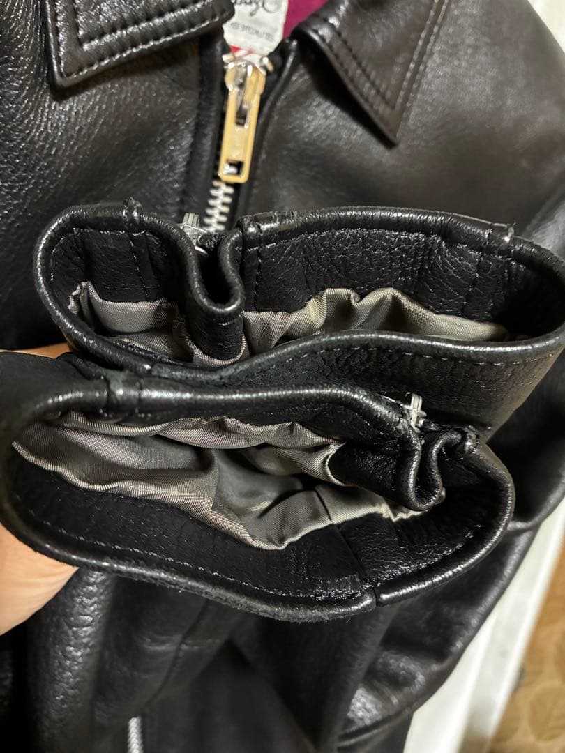 ADDICT CLOTHES ディアスキン シングルライダース　38