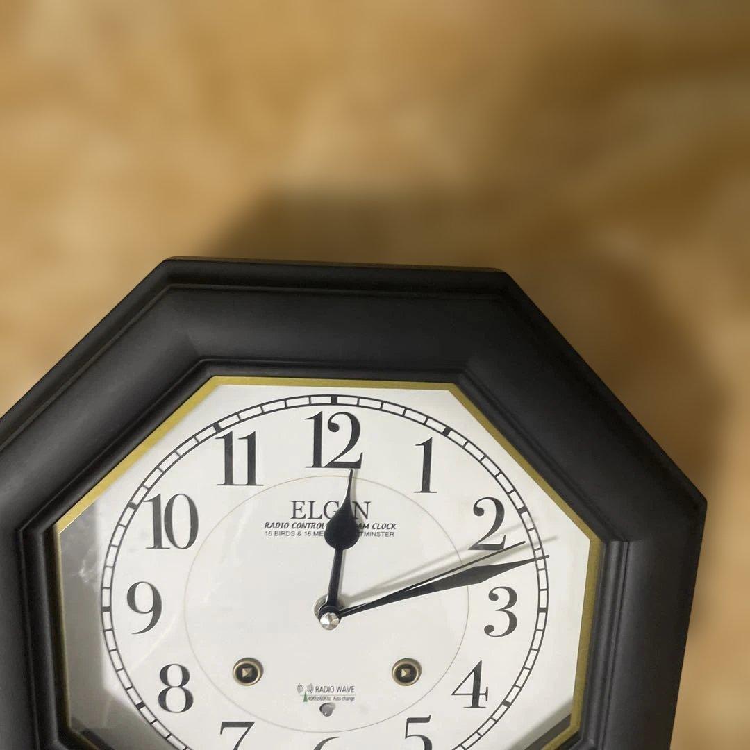 【超希少‼︎】エルジンELGIN 電波掛け時計　メロディ　からくり時計　振り子時計