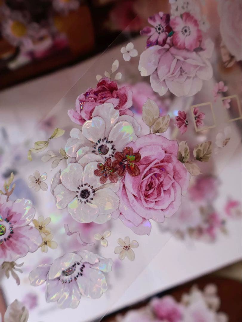 壹洱原创《紫雾纱》海外マスキングテープ　マステ 【2559】