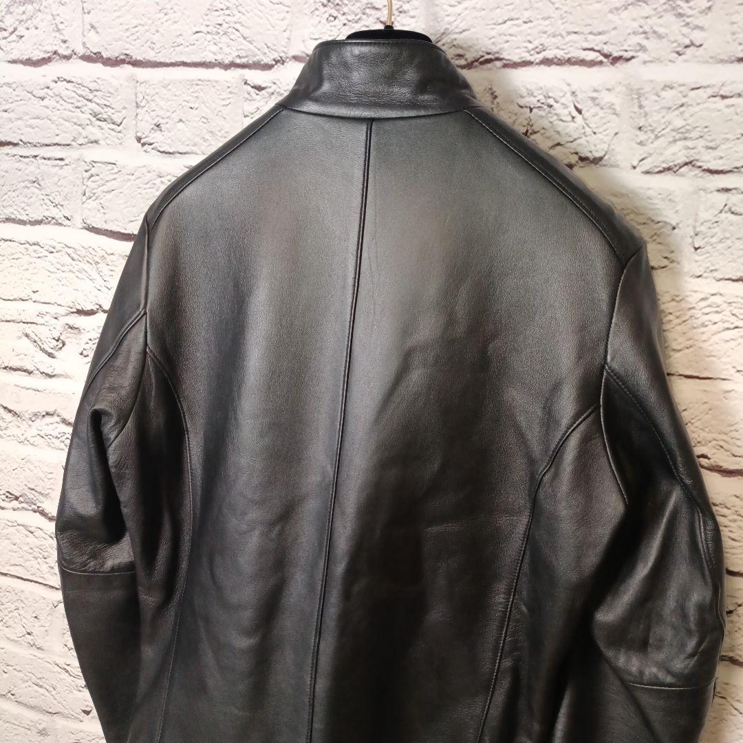 美品・希少■TETE HOMME ラムレザー ライダースジャケット シングル