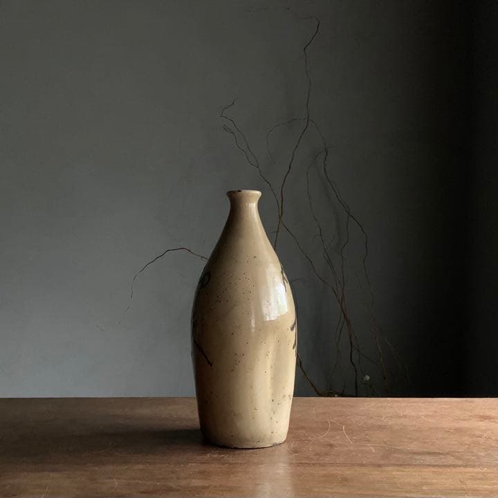 白丹波 徳利 古美術 酒器 花入 丹波焼 古道具 アンティーク