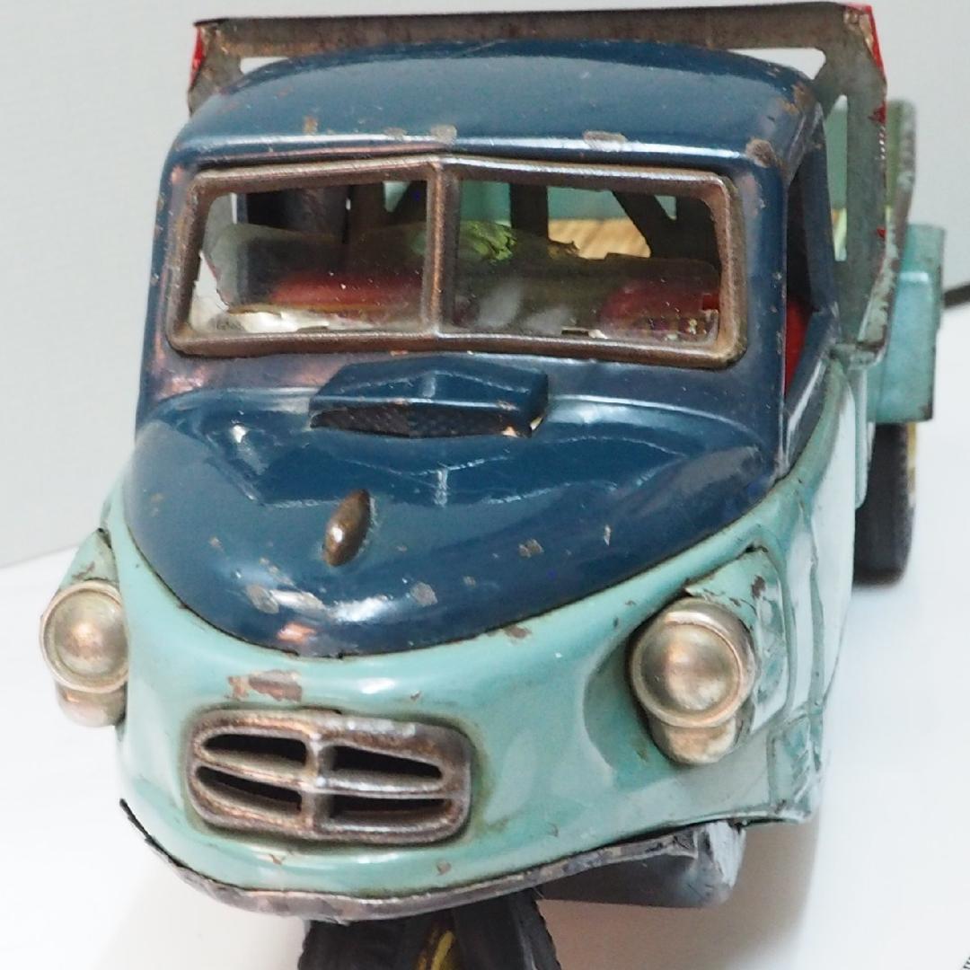 萬代屋【三菱 オート三輪トラック 青/黄緑】ブリキ自動車TIN TOY 【箱無】