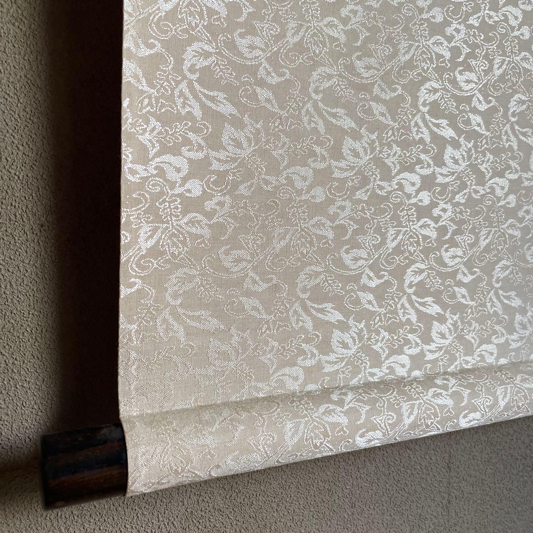 中国　掛け軸　飼鶴図　梁振洲　飼鶴図