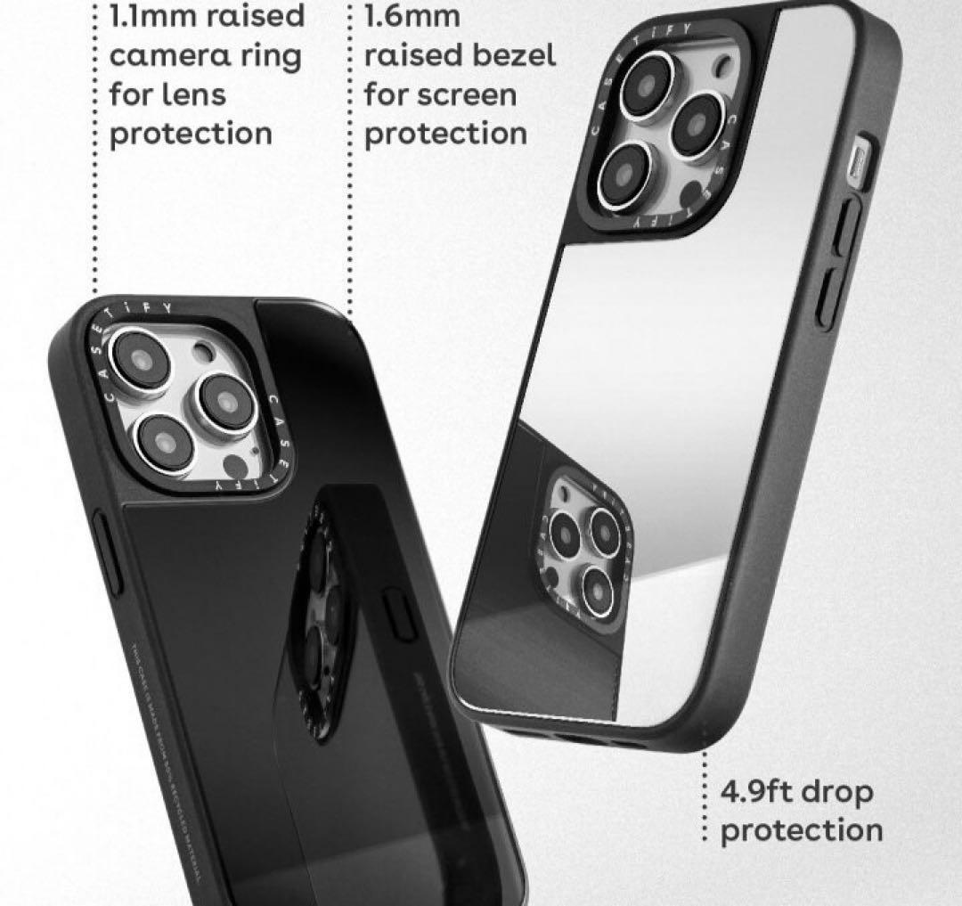CASETiFY iPhone17promax ミラーケース ブラックバンパー