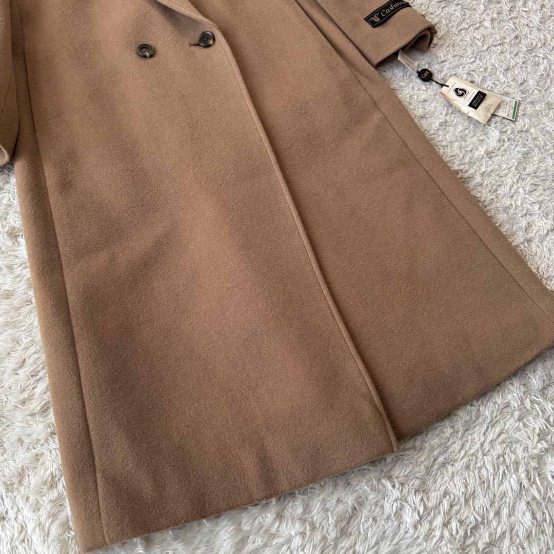 未使用 カシミヤ ロングコート チェスターコート ダブル アウター タグ付 9号