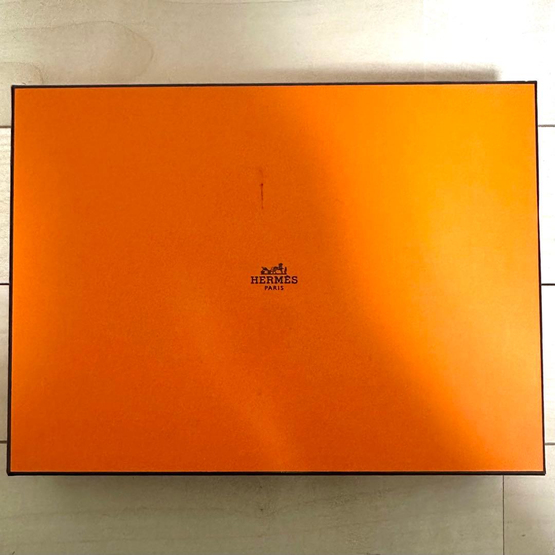 HERMES Sellierセリエ 赤 トレイ 小物入れ 灰皿 陶器 箱　即決◎