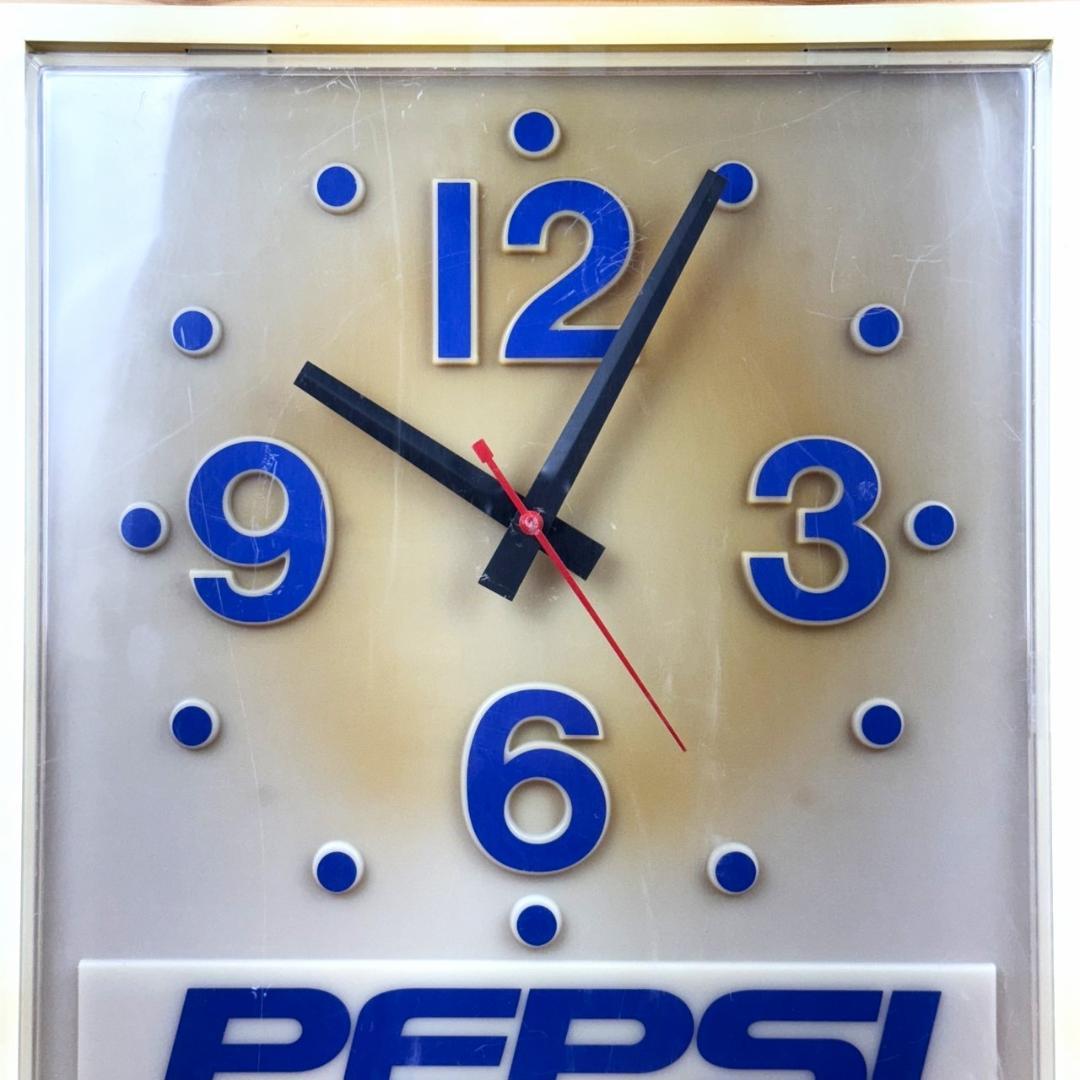 ペプシ 壁掛け時計 pepsi ビンテージ ライト アンティーク レトロ